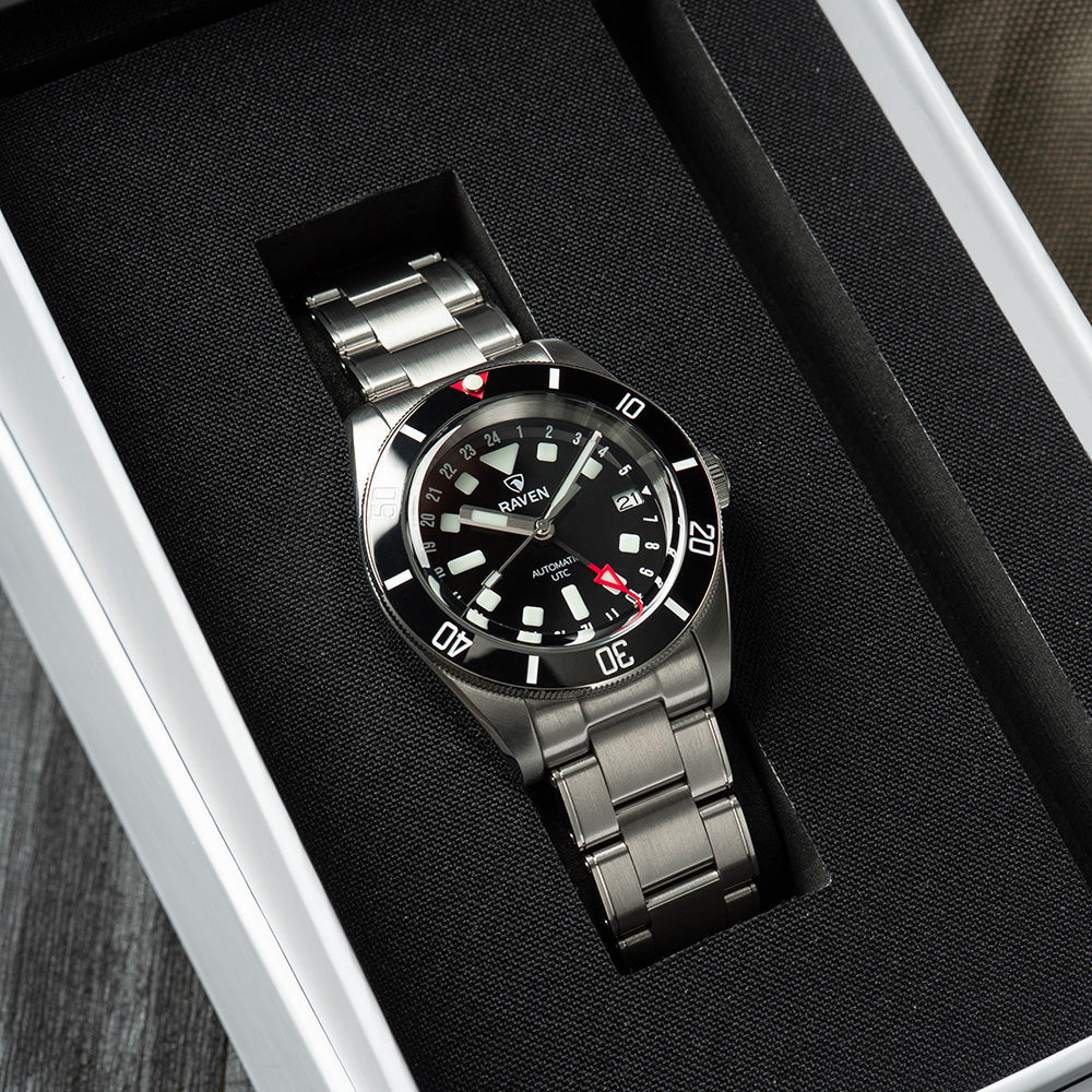 Raven Custom - 39mm GMT Diver – Raven Watches LLC