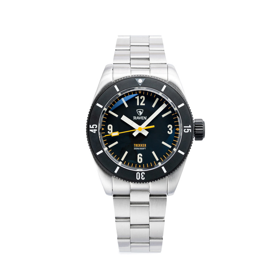 Raven Trekker - Matte Black - Brushed – Raven Watches LLC
